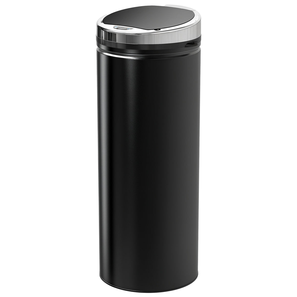Poubelle à capteur de mouvement ouverture automatique 1 bac de 50 L en acier inoxydable noir