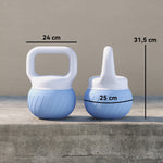Kettlebell 10 kg, haltère avec poignée Antidérapante ergonomique, haltère à boule, musculation, entraînement, Bleu