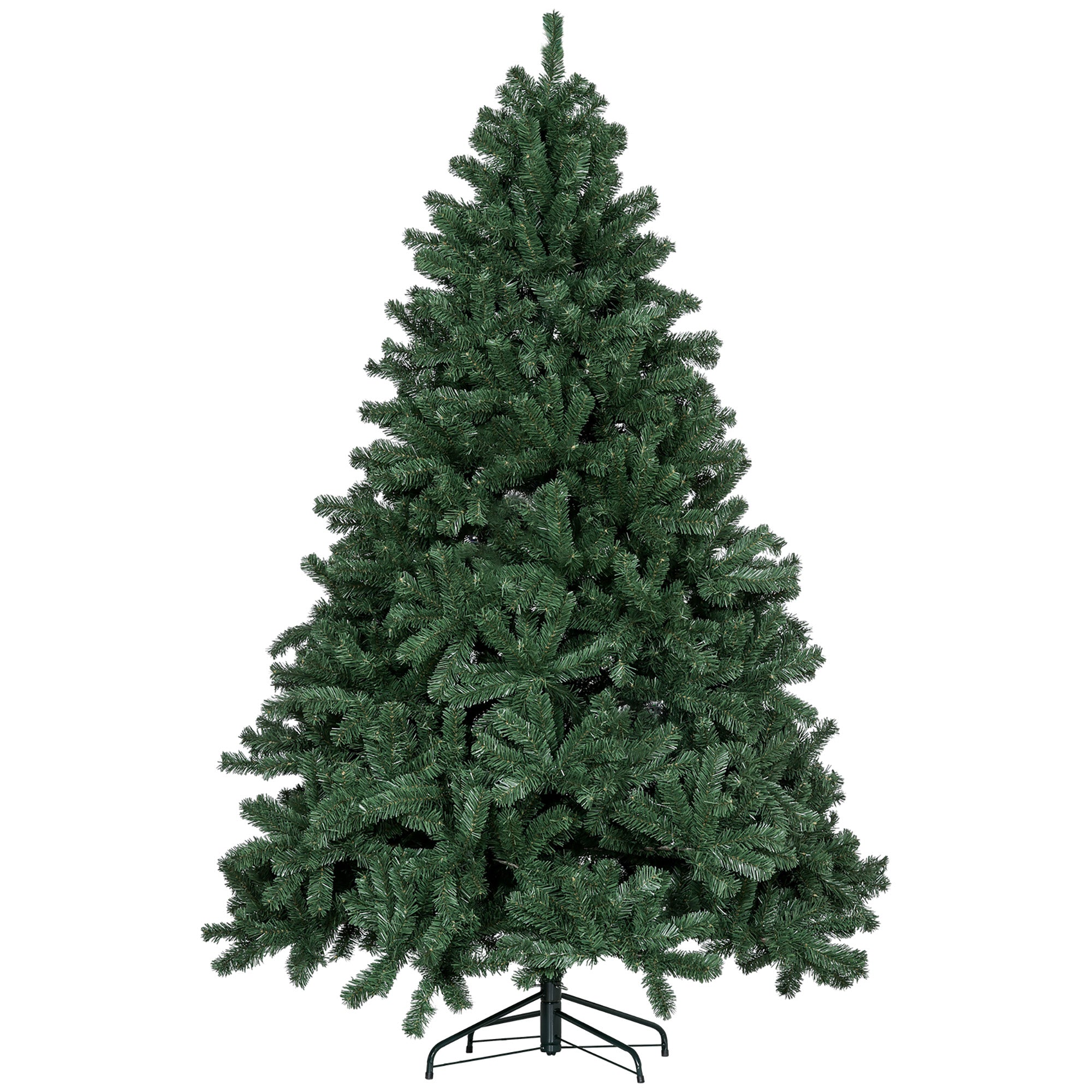 Sapin de Noël artificiel 210 arbre de Noël avec support en métal pliable, 1674 branches, décoration de Noël réaliste-0