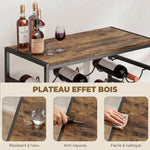 Casier à bouteilles pour 30 bouteilles, étagère à vin avec 6 niveaux, style industriel, 59x30x88,5cm, brun rustique