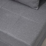 Chauffeuse canapé-lit convertible fauteuil 1 place avec 1 coussin déhoussable, tissu gris