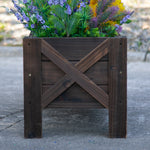 Jardinière sur Pieds bac à Fleurs dim. 100L x 36l x 36H cm Inserts d'irrigation Inclus Bois Massif Sapin traité-7