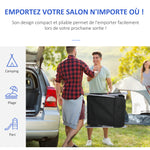 Bain de soleil transat chaise longue inclinable pliable avec oreiller dossier réglable sur 5 niveaux noir