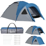 Tenda da campeggio familiare per 3 persone, tenda a cupola impermeabile leggera, ventilata, facile da montare, doppia porta e