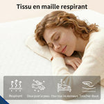 Matelas 140x190cm, matelas 2 personnes, mousse à mémoire de forme au thé vert, housse amovible lavable, fermeté moyenne