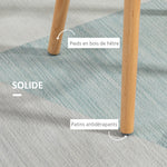Set di 4 sgabelli da bar in stile scandinavo, altezza 70 cm, con gambe in legno e poggiapiedi in acciaio - bianco