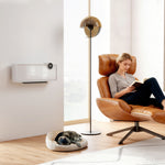 Chauffage mural en céramique 1000/2000W, radiateur électrique, ventilateur, thermostat, minuterie, 54x18,7x12,3cm, blanc
