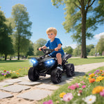 Quad Électrique Enfant 6V, Voiture Électrique Enfants ATV, Musique et Phares LED, 18-56 Mois, 70x42x45cm, Noir