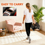 Under-Desk Elliptical Trainer for Home, 12 Speeds, LED Screen, Remote Control, Non-slip Pedal, 40.7x36x21.5cm, Black