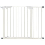 Barrière de sécurité pour chien animaux sans perçage avec fermeture automatique largeur 76-103 cm blanc