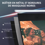 Écran vidéoprojecteur 100 Pouces, 16:9 4K HD écran de projection motorisé et électrique, écran de projection tv et home cinéma, montage mural ou plafond, panneau de commande et télécommande