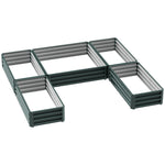 Jardinière carré potager de jardin en acier modulable ensemble de 5 jardinières pour légumes, plantes, fleurs, vert