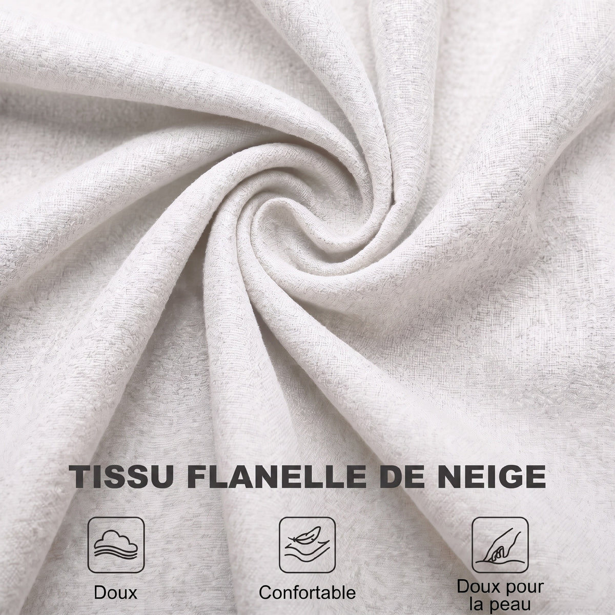Fauteuil de Salon, Fauteuil d'Appoint Mid-Century Moderne en Flanelle Neige avec Haut Dossier Oreiller Capitonnée, Crème