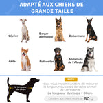 Lot de 2 Lits sur pieds XXL pour chien chat lit de camp animal 122L x 92l x 23H cm marron clair