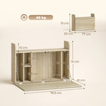 Bureau suspendu table murale table d'ordinateur murale et tablette rabattable avec rangements - 77 x 20 x 51 cm