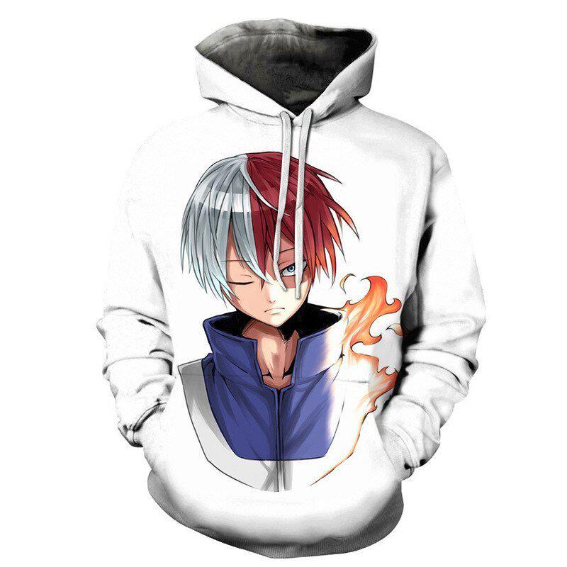 Sweat à Capuche 3D MHA – Shoto Todoroki