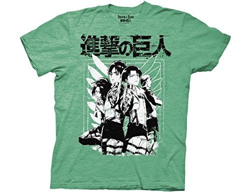 AOT Levi Ackerman Groupe T-Shirt Manches Courtes