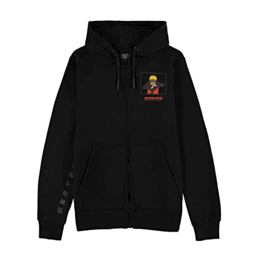 Sweat à Capuche Noir Naruto Shippuden Nouvelle Édition 2023