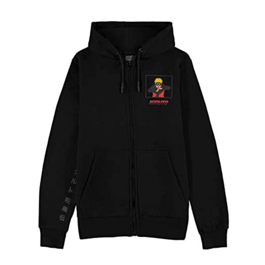 Sweat à Capuche Noir Naruto Shippuden Nouvelle Édition 2023