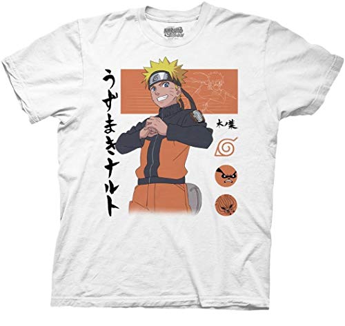 Naruto Shippuden Pose Épique Style 2 T-Shirt Manches Courtes