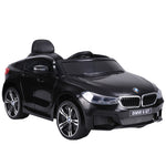 Voiture électrique Enfants 6 V 3 Km/h Max. Effets sonores et Lumineux télécommande Incluse Noir BMW 6 GT
