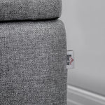 Panca contenitore 2 in 1 in tessuto con gambe in acciaio nero 102 x 40 x 39,5 cm grigia