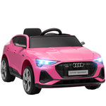 Voiture électrique enfants, véhicule électrique 12V avec télécommande 2,4G, phares, musique, klaxon, port USB, MP3, rose
