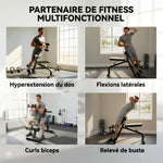 Banc de Musculation Pliable avec Hauteur et Inclinaison Réglables pour Entraînement Dos Bras, 96,6x68x69-110cm, Noir