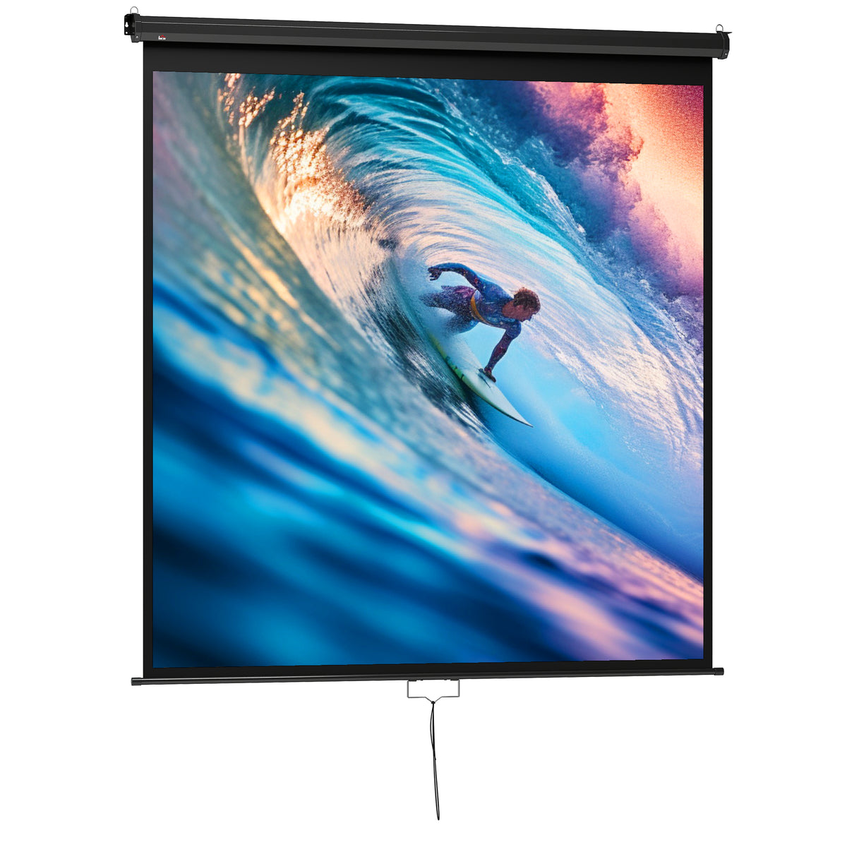 Écran de projection TV et Home Cinema de 99 Pouces vidéo projecteur 1:1 4K HD, 178L x 178H cm