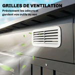Abri de jardin 2,3m² - pour Outils - cabanon Porte verrouillable - dim. 191L x 130P x 166,5-183H cm - acier