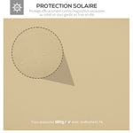 Toile de rechange pour pavillon tonnelle tente 3 x 4 m polyester haute densité 180 g/m² beige