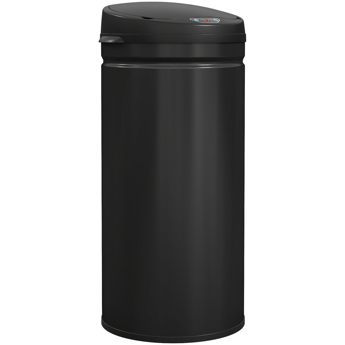 Poubelle cuisine automatique 42L acier inoxydable, poubelle à couvercle à fermeture en douceur, 30,5x30,5x68cm, noir