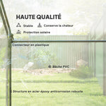 Serre de Jardin Balcon terrasse Serre pour tomates 1,8L x 1l x 1,68H m Acier plastique imperméable Transparent Vert