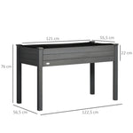Jardinière sur Pieds Potager dim. 122,5L x 56,5l x 76H cm Inserts d'irrigation + Feutre de Drainage Bois Massif Sapin
