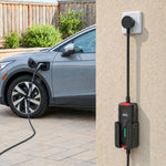 Chargeur Voiture Électrique Type 2 3,7kW [5m, 6/8/10/13/16A] Câble de Recharge Portable Écran LCD Retardateur Noir