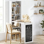 Bureau avec rangement pliable murale rabattable avec bibliothèque poste de travail tableau à craie et étagère réglable