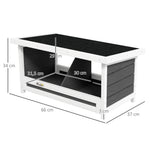 Pondoir nichoir pour poules 3 emplacements avec toit asphalte structure en bois 66 x 37 x 34 cm gris noir