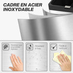 Poubelle rectangulaire à pédale poubelle cuisine 3 compartiments fermeture douce acier inox 45,7 x 35,8 x 76 cm argent