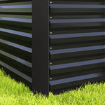 Lot de 2 lits de jardin surélevés carrés potagers cadre en acier galvanisé fond ouvert 120 x 60 x 60 cm gris foncé
