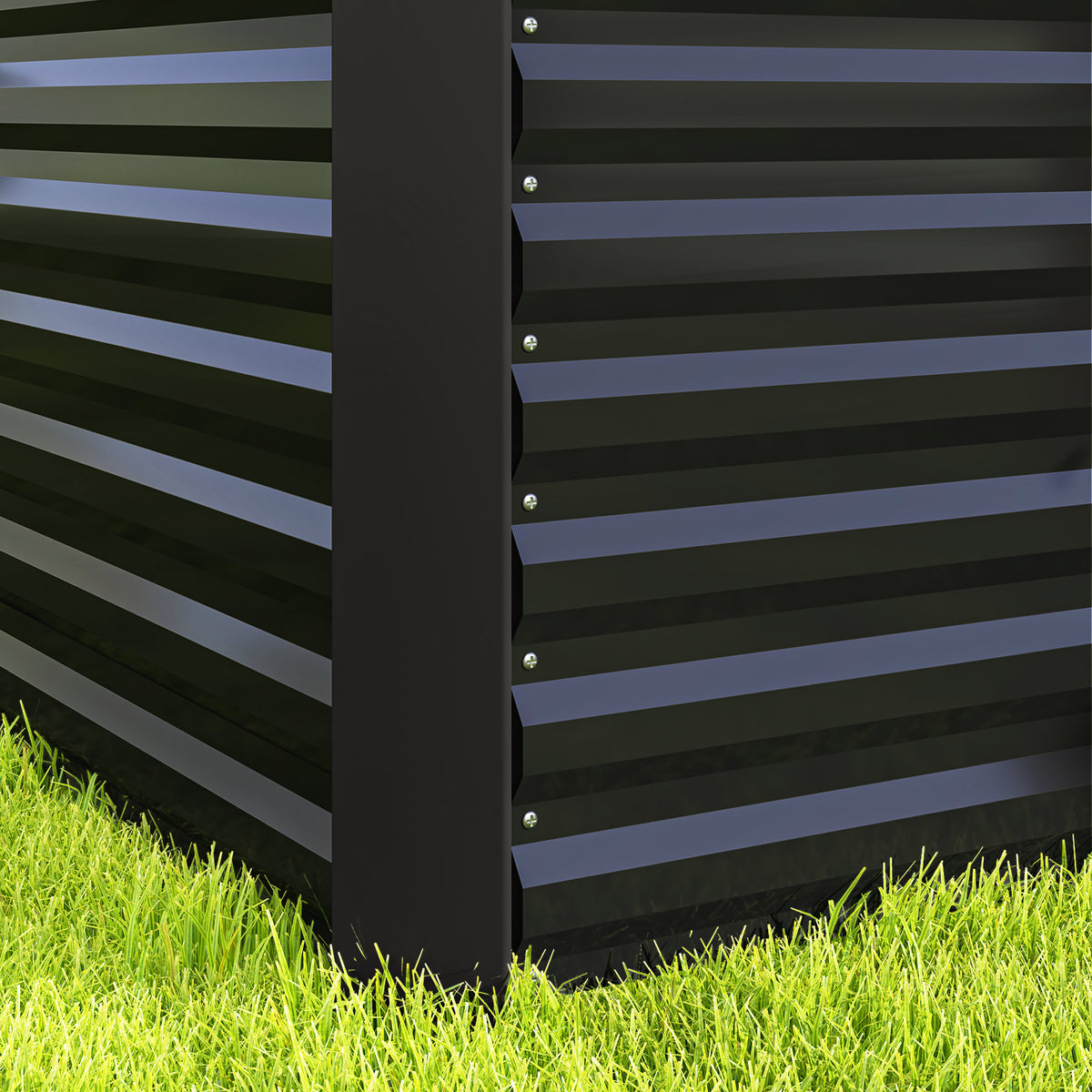 Lot de 2 lits de jardin surélevés carrés potagers cadre en acier galvanisé fond ouvert 120 x 60 x 60 cm gris foncé