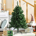 Sapin de Noël artificiel 305 branches avec pied croix acier amovible Ø 85 x 120H cm vert