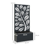 Jardinière avec brise-vue paravent treillis pour Plante Grimpante, bac à Fleurs - dim. 61L x 23l x 113H cm