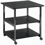 Support d'imprimante desserte de rangement 3 niveaux étagères mobile sur roulettes 50 x 50 x 52,5 cm
