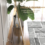 Miroir sur pied mural ou à poser rectangulaire avec cadre en bois pour salon chambre à coucher 37 x 155 cm marron clair