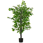 Arbre Artificiel Plante Artificielle ficus H.1,35 m Tronc Branches Liane Lichen Feuilles Grand réalisme Pot Inclus