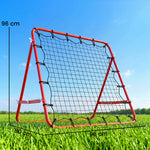 Filet de rebond en métal angle réglable et 20 cordes élastiques pour entraînement de football, tennis, handball 96x80x96