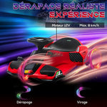Kart électrique pour enfant 12V, karting enfant, vitesse réglable 3-8 km/h, mode de dérive, 90 x 53 x 99 cm, rouge