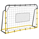 Filet de rebond de football, 184L x 123H cm, rebondisseur de football, 5 angles réglables de 60° à 90°,  jaune et noir