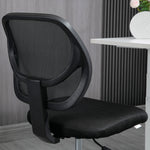 Chaise de bureau assise haute en maille hauteur réglable 50-70 cm avec repose-pied pivotant 360° noir