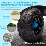 Quad électrique enfant 12 V voiture électrique 2 moteurs marche avant et arrière 37-60 mois 85 x 55,5 x 62 cm bleu